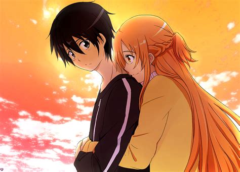 sword art online kirito and asuna